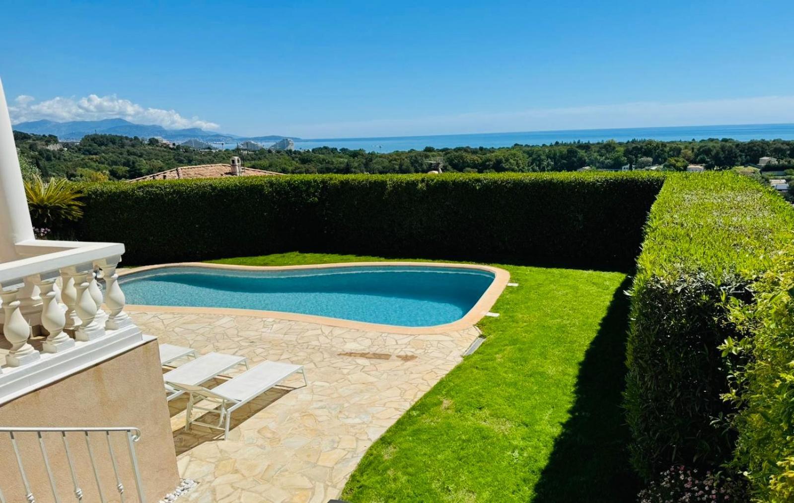 Villa Piscine Avec Magnifique Vue Mer Panoramique Biot Exterior foto